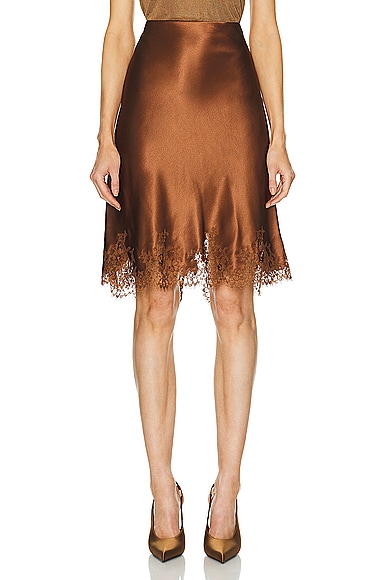 Satin Lace Skirt