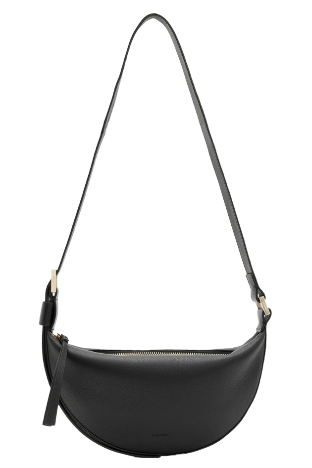 Half Moon Leather Crossbody Bag