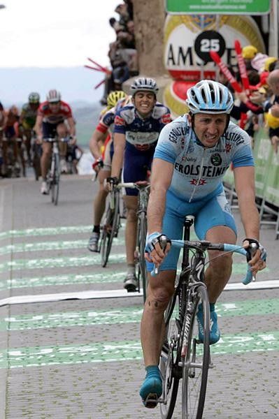 Davide Rebellin (Gerolsteiner) - an agonised second place.