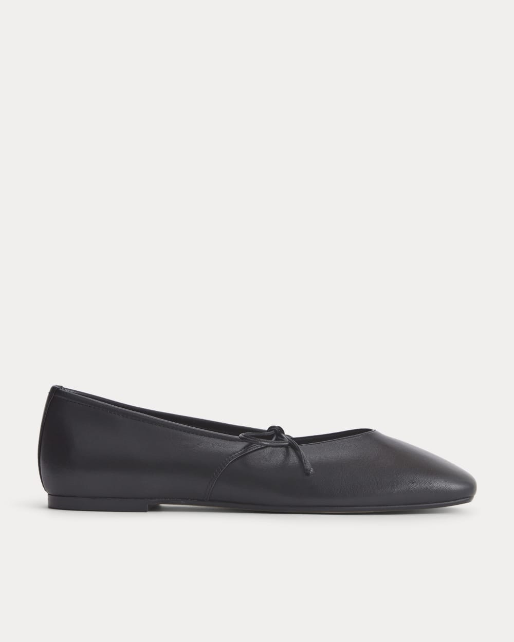 Leather Keyhole Flat | Black - 5
