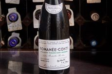 DRC bottle in Le Gavroche wine cellar auction at Christie's