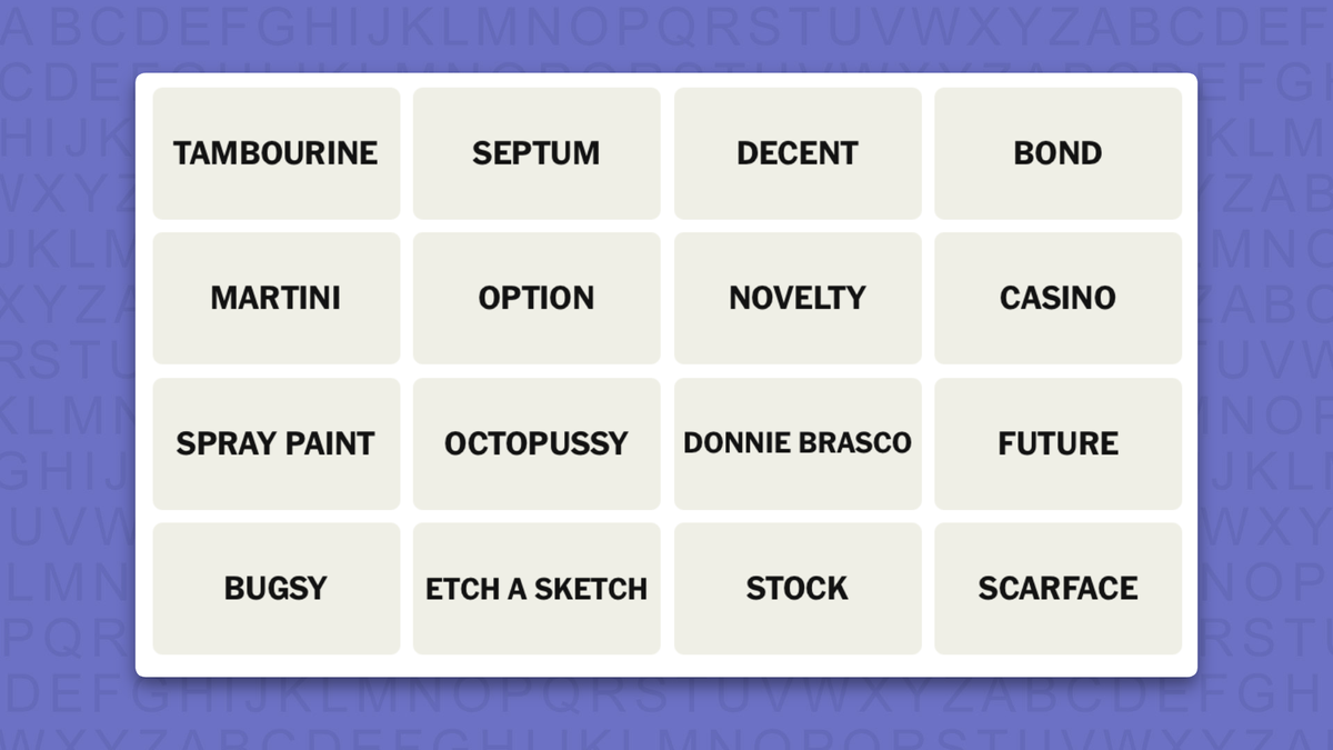 NYT Connections hints for game 1207 on a purple background