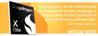 Qualcomm Senior Vice President and General Manager of Compute and Gaming, Kedar Kondap: 'Looking forward, we will continue to push the boundaries of the entire Snapdragon X series to deliver the best combination of power, performance, and innovation.' - Image banner for Laptop Mag's Silicon Survey 2025 featuring a 3D render of the Snapdragon X Elite mobile processor - Image is a part of the Laptop Mag Silicon Survey 2025 special issue.