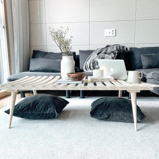 Ikea coffee table hacks with bed slats Scandi style