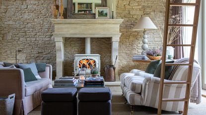 French country living room ideas – a converted barn by Sims Hilditch