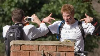 Prince Harry posing for a photo