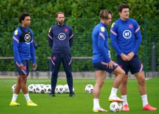 Gareth Southgate casts his eye over England training ahead of Sunday's meeting with Andorra