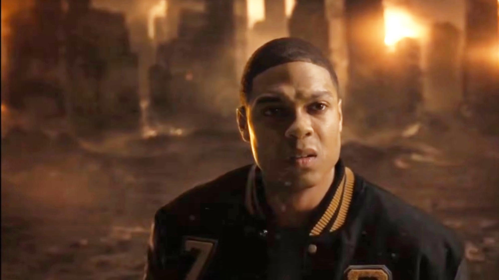 Ray Fisher in front of sunlight in Zack Snyder's Justice League