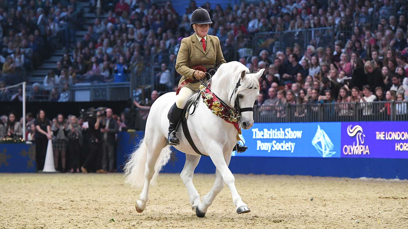 Banks Timber and Sandra Burton M&amp;M Champion during the Olympia, The London International Horse Show held at Olympia in London in the UK between 17 - 23 December 2018