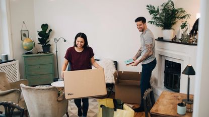 Couple moving in 