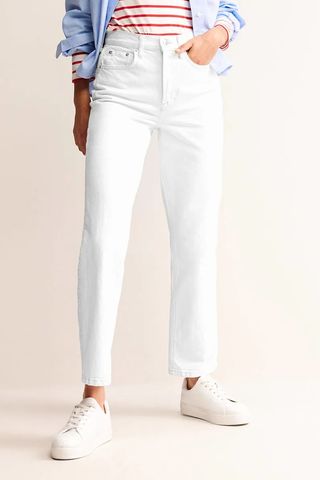 Boden High Rise True Straight Jeans