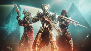 Destiny 2 King's Fall secret chest - Guardians with raid armor and weapons