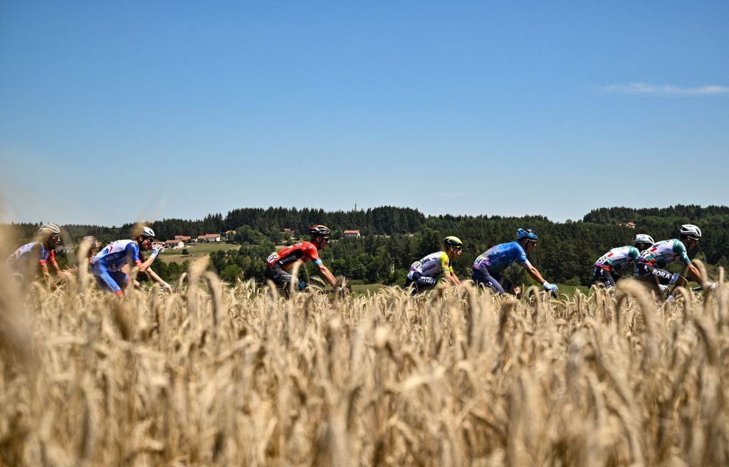 Stage 14 ride through the central wheat fields of France