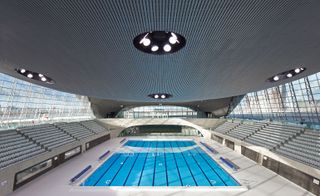 London Aquatics Centre view of pool