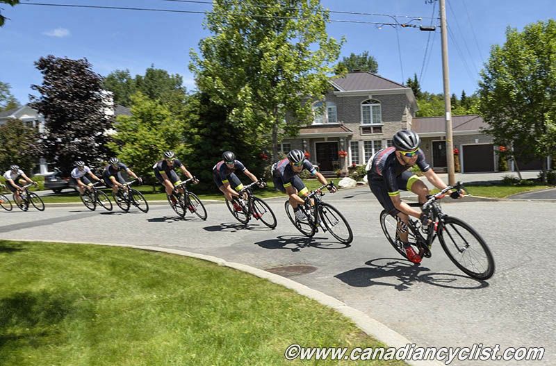 Hincapie Racing Team riders on the front
