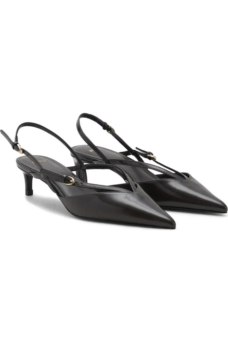 Mango , Infinity Slingback Pointed Toe Kitten Heel Pump