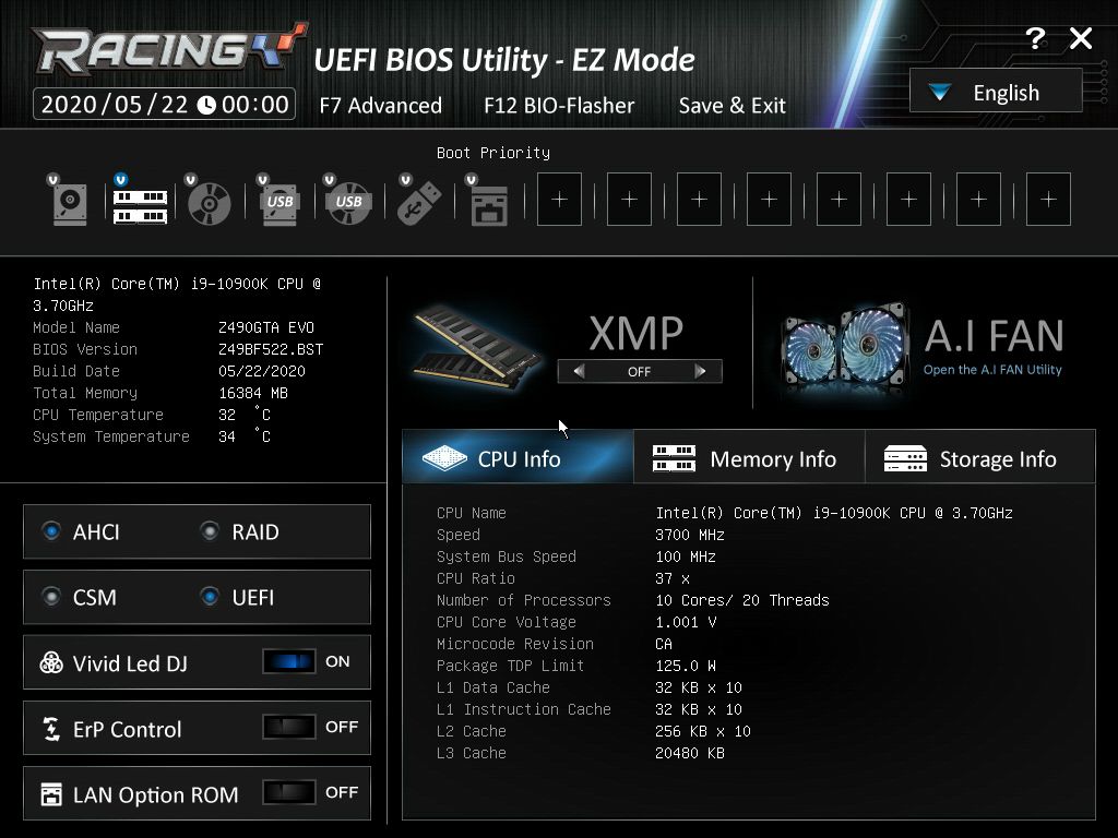 Biostar Z490GTA EVO