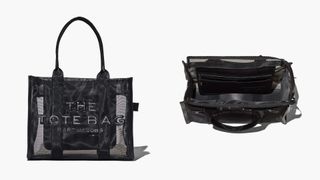 composite of marc jacobs mesh tote bag in black