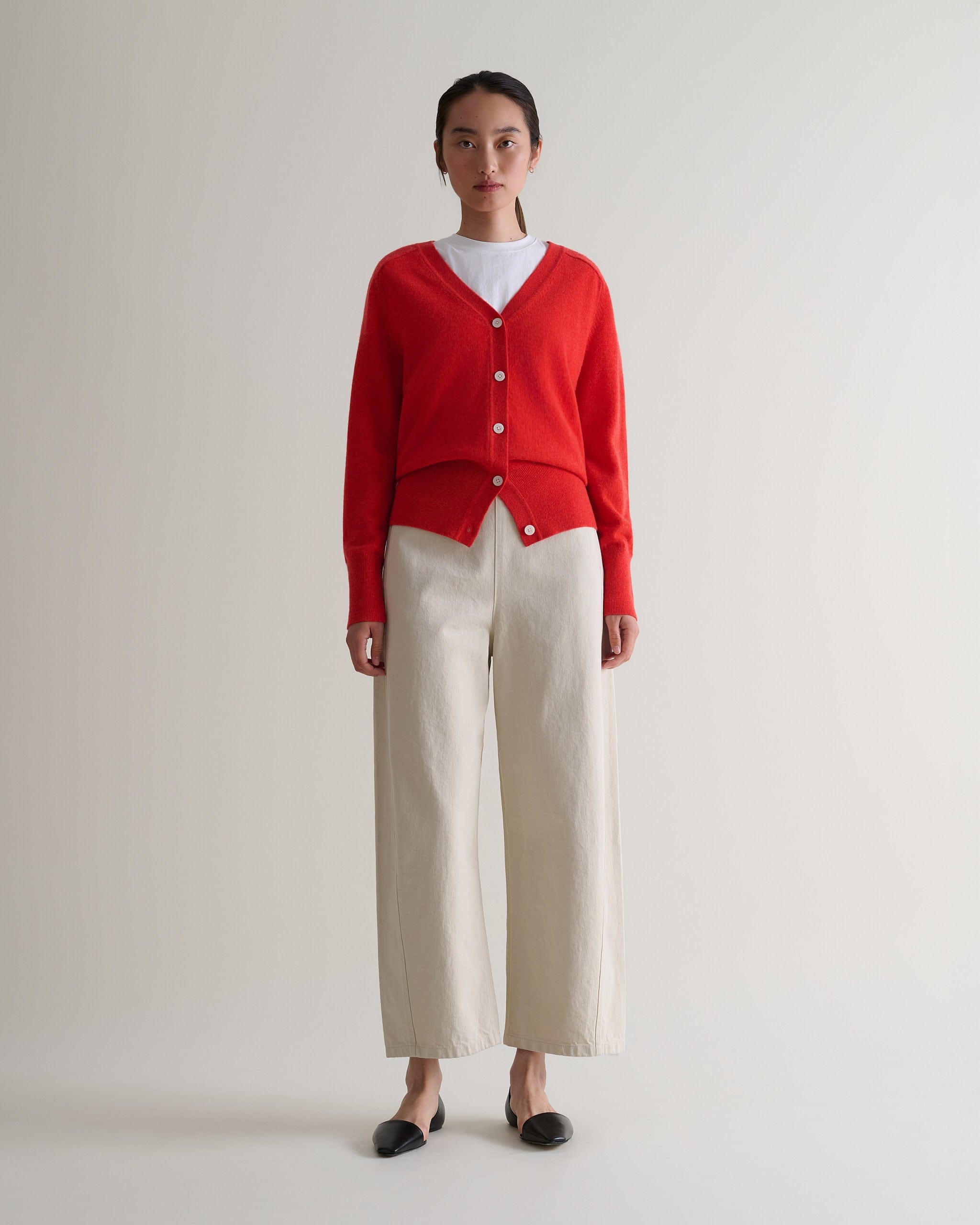 Women&#039;s Finest Cashmere V Neck Cardigan - Poppy