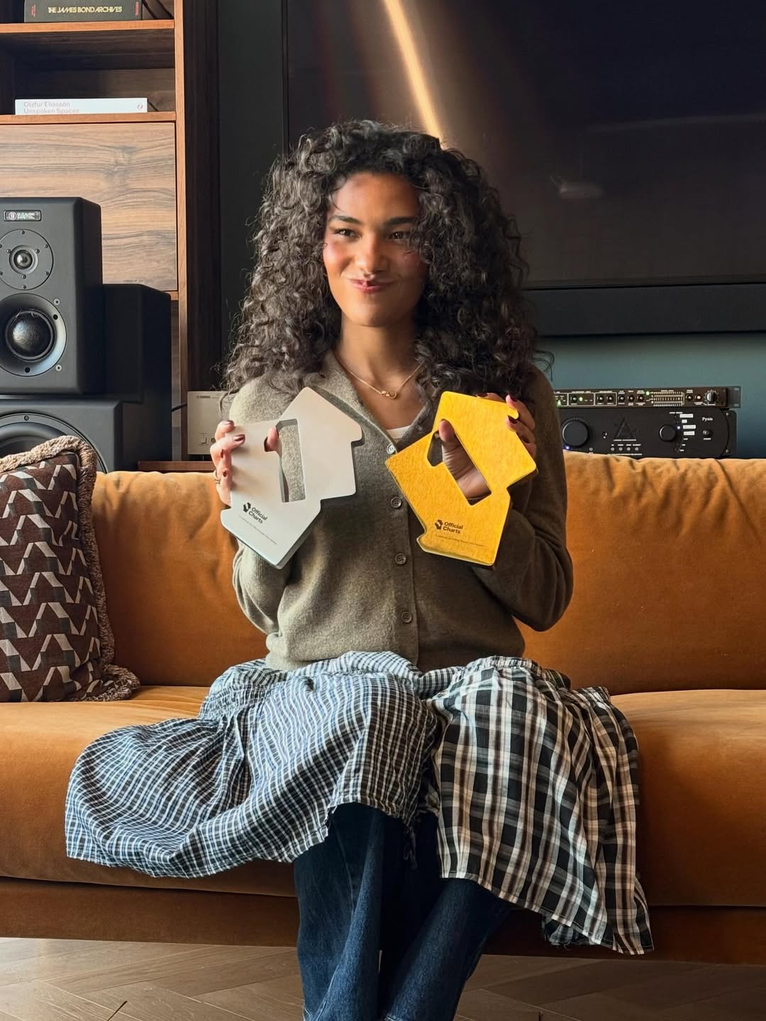 Celebrity 2026 fashion trends: Olvia Dean wearing a kilt