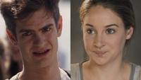 Andrew Garfield as Peter Parker in The Amazing Spider-Man 2 and Shailene Woodley in Divergent