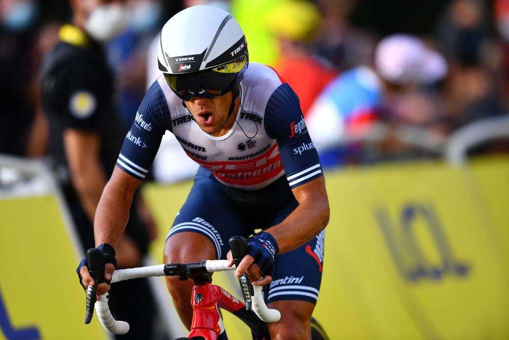 LA PLANCHE FRANCE SEPTEMBER 19 Richie Porte of Australia and Team Trek Segafredo during the 107th Tour de France 2020 Stage 20 a 362km Individual Time Trial stage from Lure to La Planche Des Belles Filles 1035m ITT TDF2020 LeTour on September 19 2020 in La Planche France Photo by Stuart FranklinGetty Images