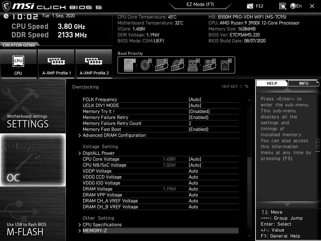MSI B550M Pro-VDH Wi-Fi