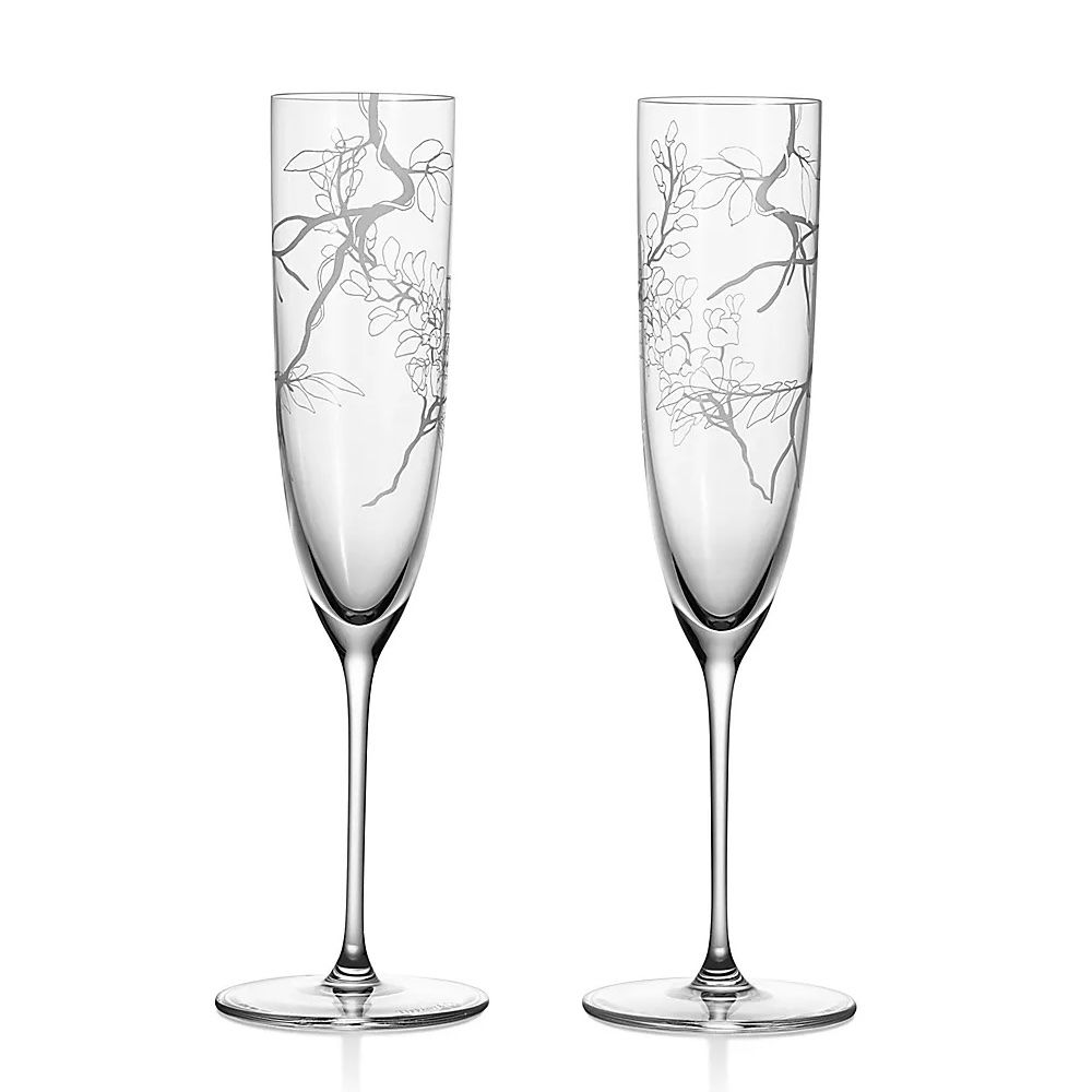 Tiffany & Co., Tiffany Wisteria Champagne Glasses