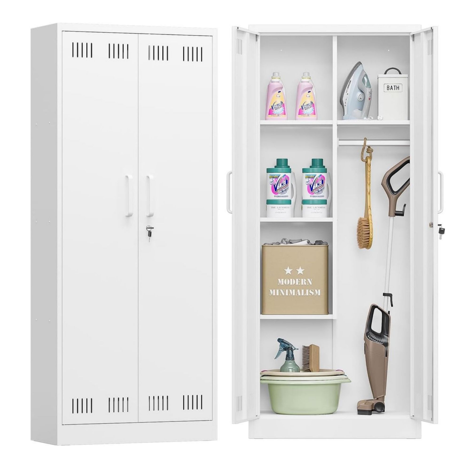 Broom Closet Storage Cabinet