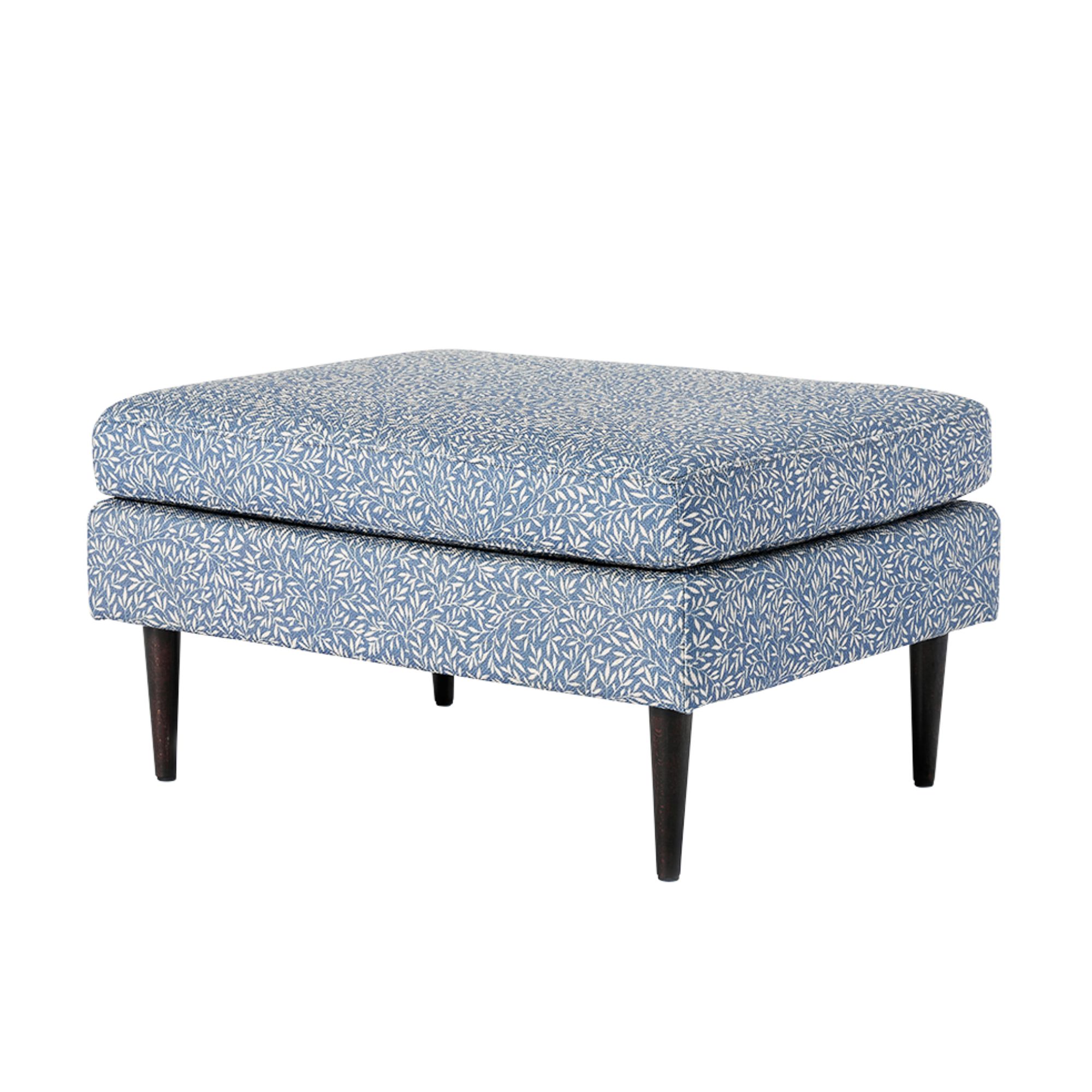 Swyft x Morris & Co. floral ottoman