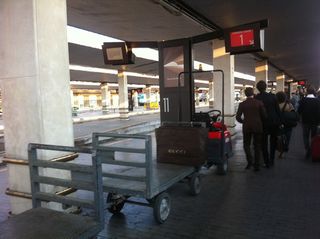 Porters met us at Santa Maria Novella with empty trolleys, and left laden with designer luggage.