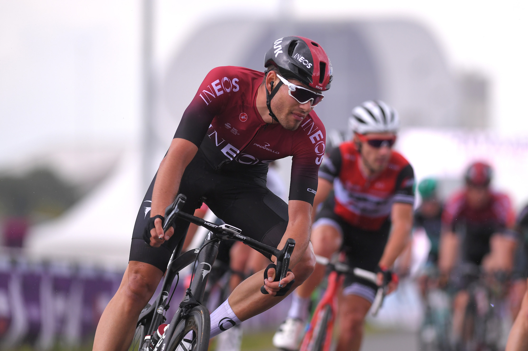 Cycling news: Team Ineos cyclist Filippo Ganna of Italy attempting