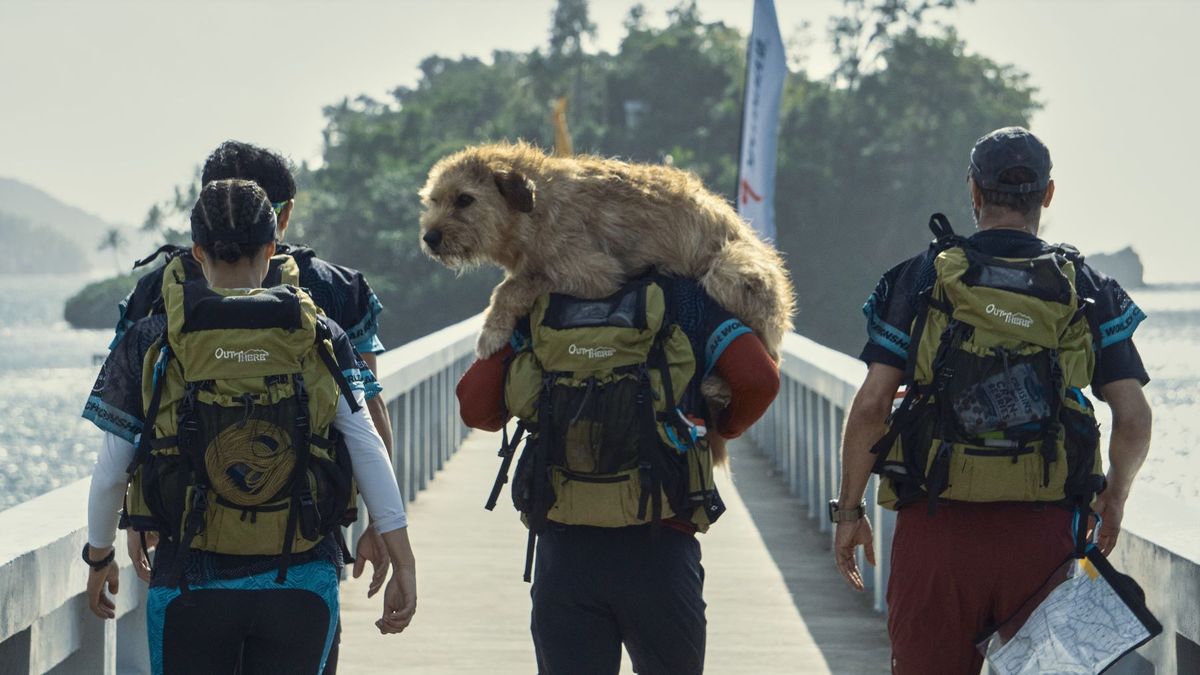 Simu Liu, Nathalie Emmanuel, Mark Wahlberg and Ali Suliman in Arthur the King