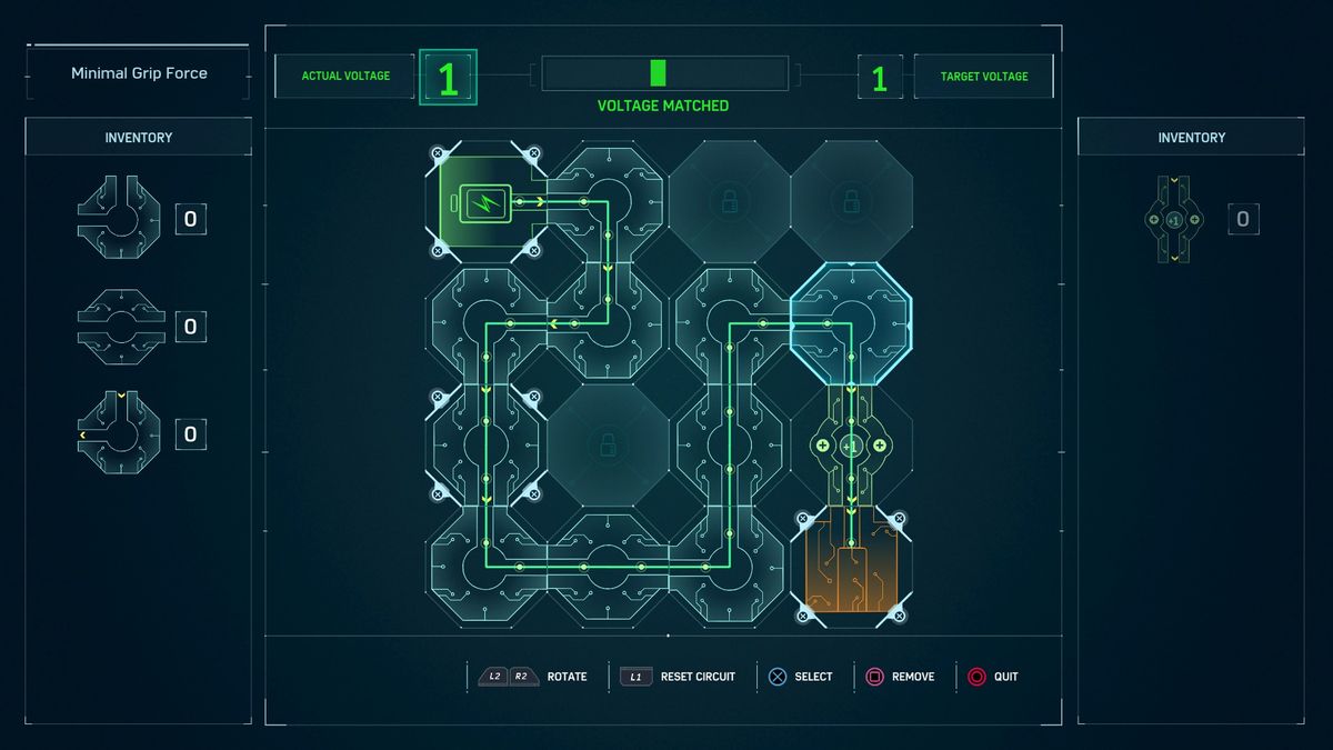 Spiderman Circuit Puzzle for Minimal Grip Force