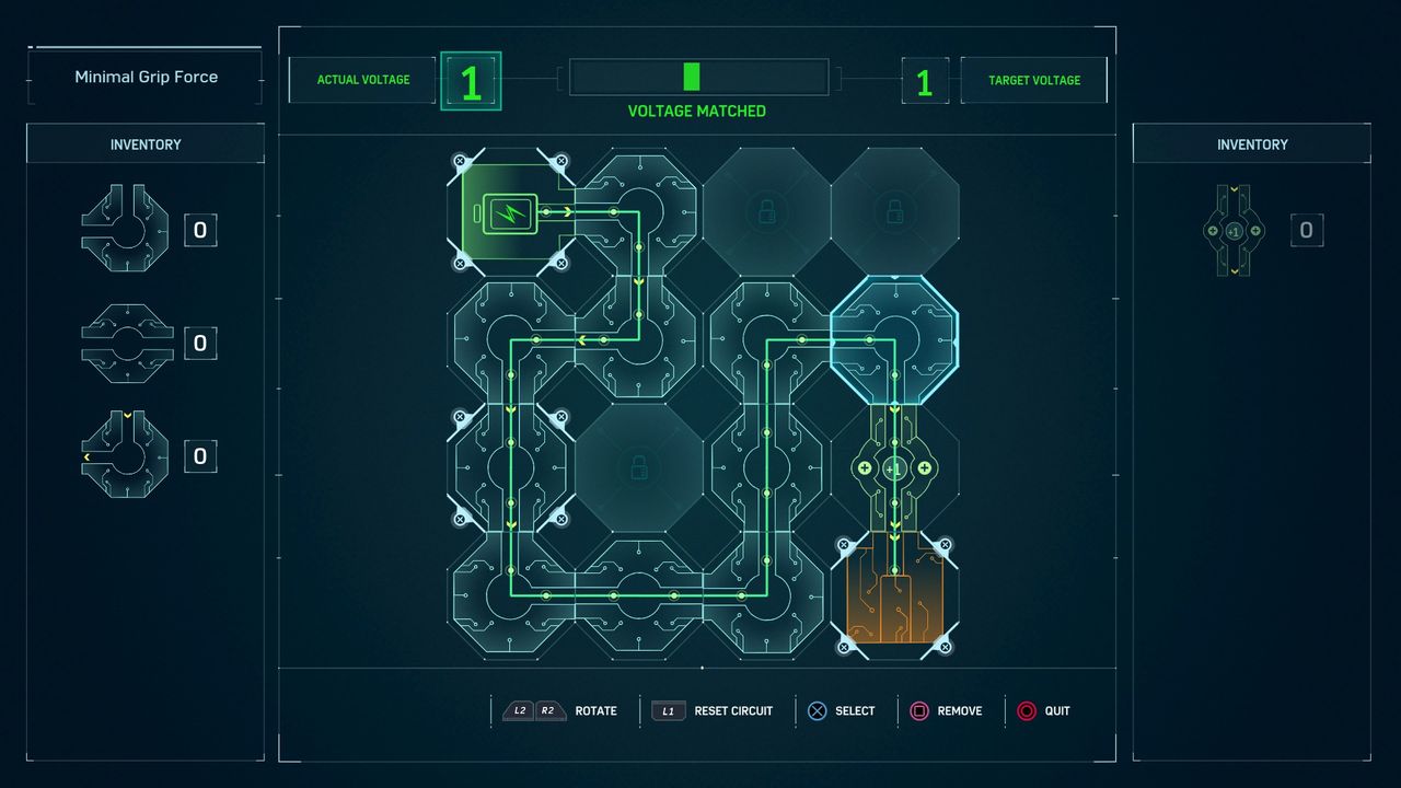 Spiderman Circuit Puzzle for Minimal Grip Force