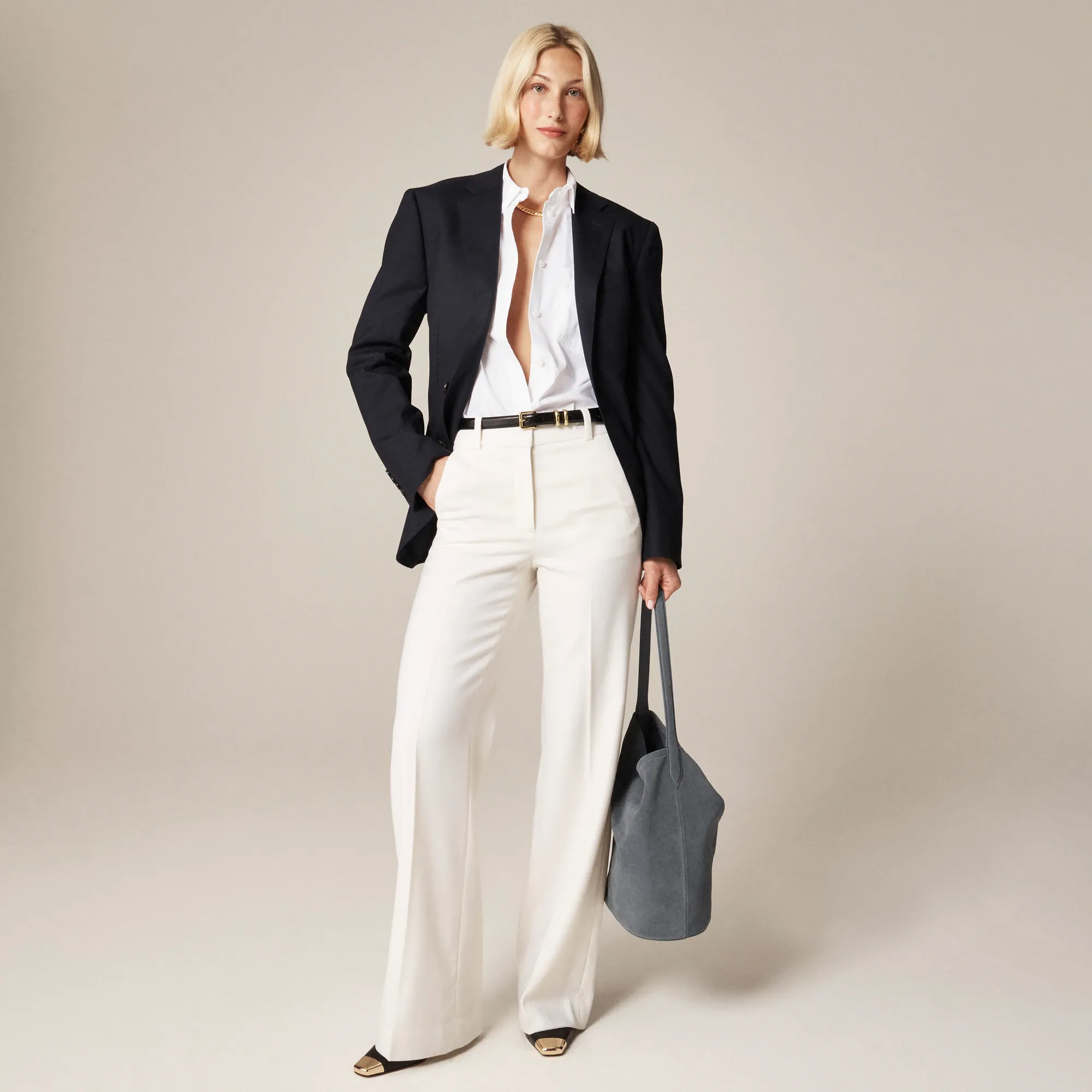 Carolina Pant in Wool-Blend Flannel