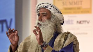 Sadhguru during a teaching on sleep