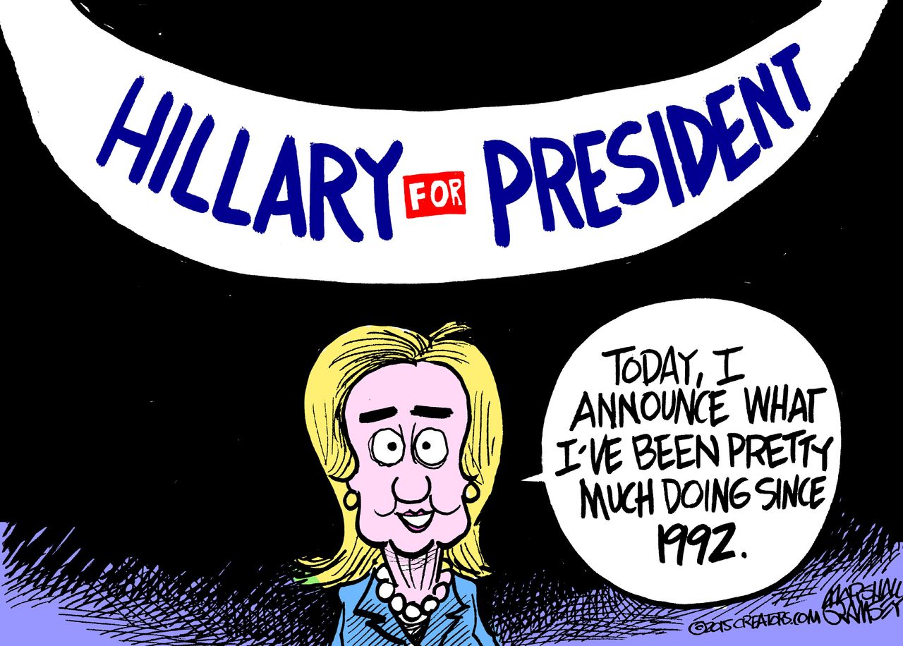 Political cartoon U.S. Hillary Clinton 2016