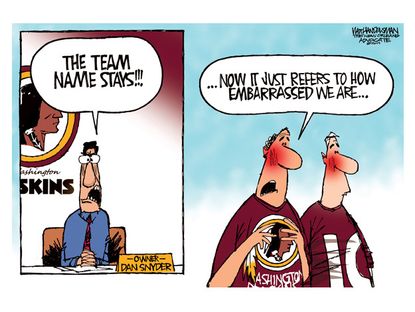 Editorial cartoon Redskins