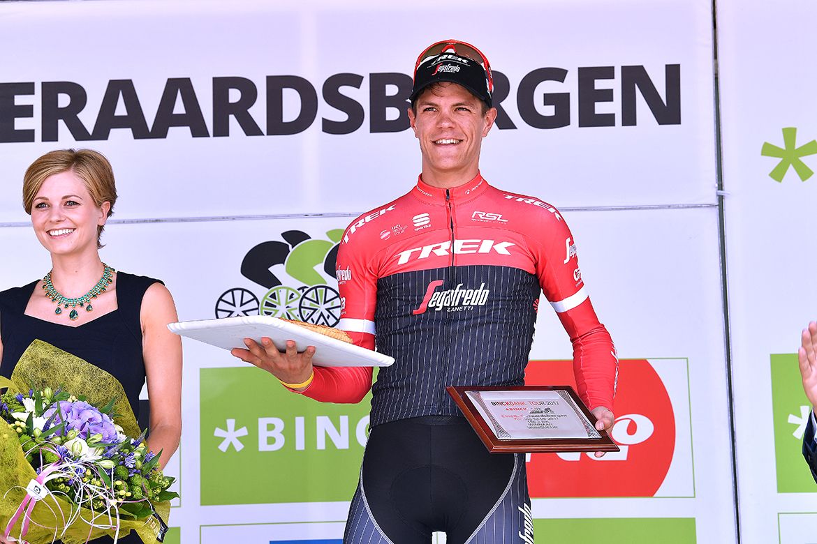 Jasper Stuyven on the BinckBank Tour podium