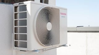 Outside ac condenser