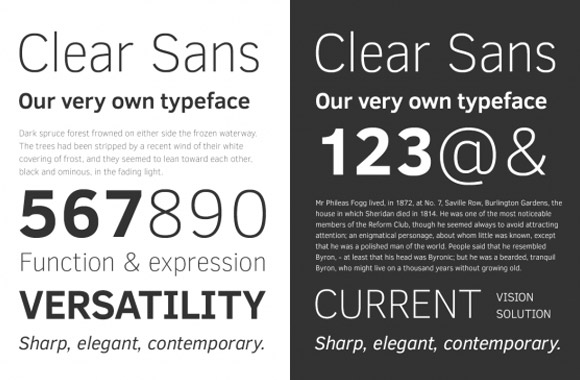 Best free fonts: Clear sans