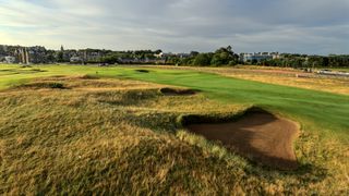 The approach to the green on the 17th hole at The Old Course, St Andrews