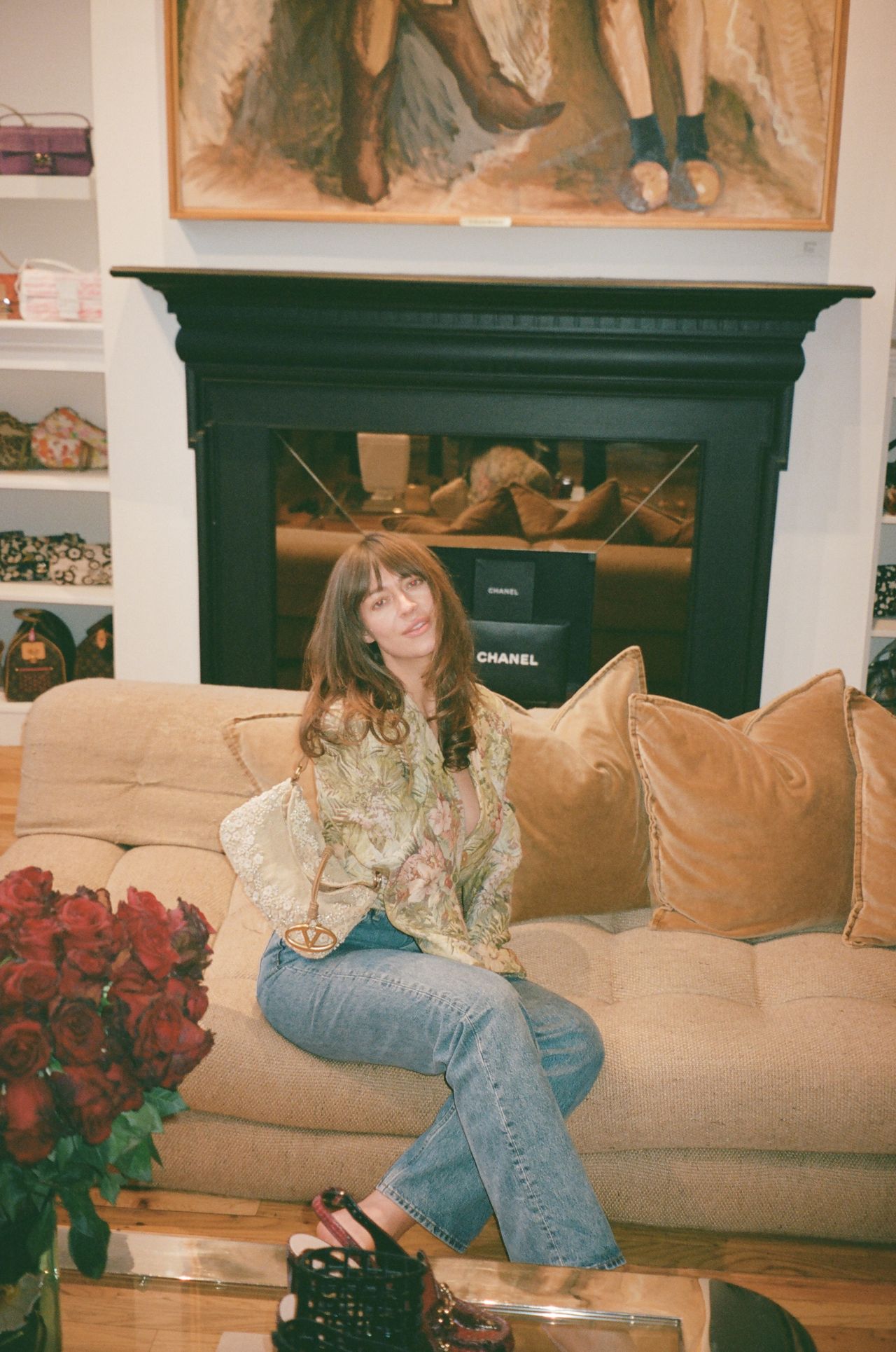 Kathryn Zahorak sitting on couch