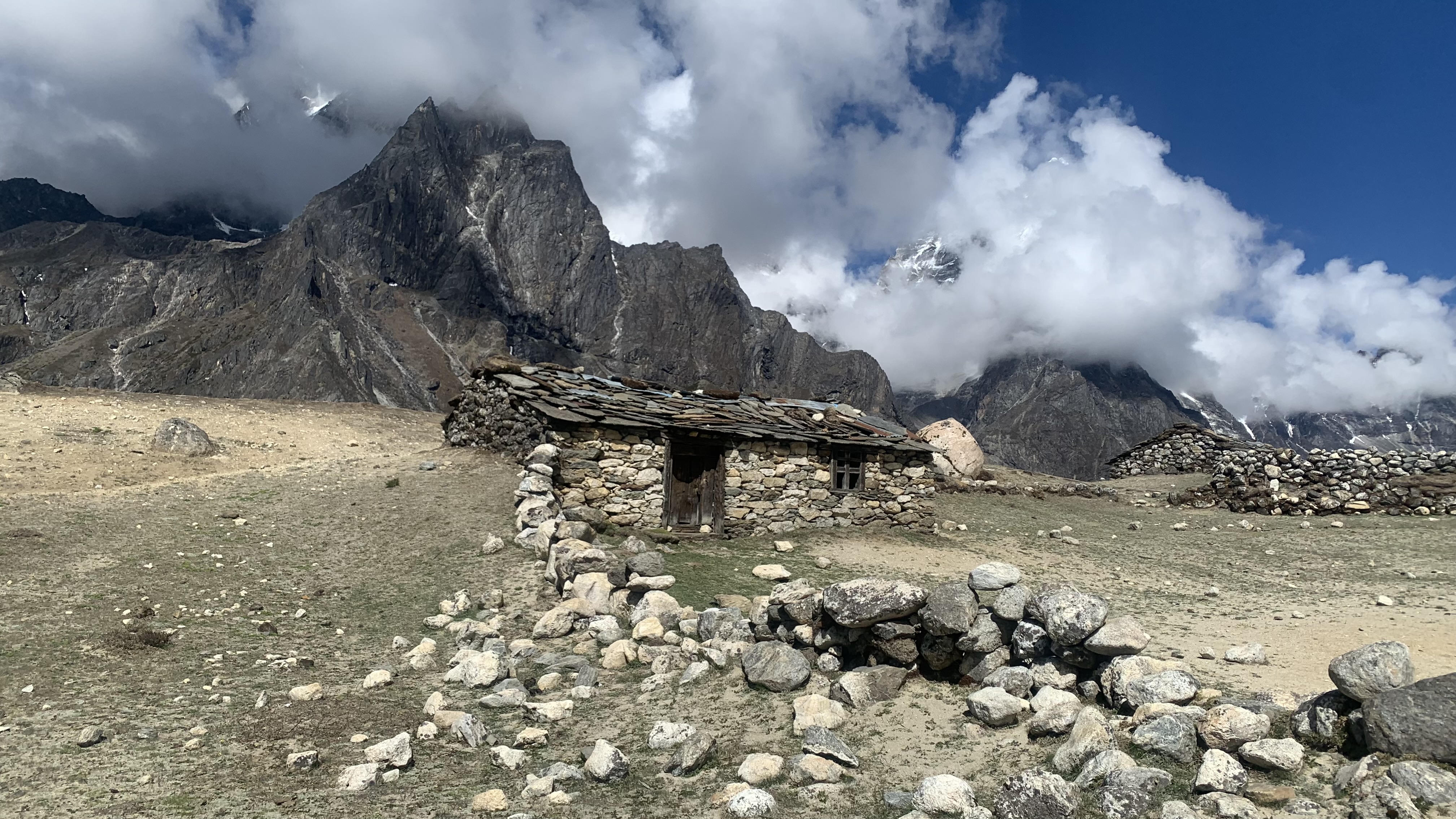 A stone structure on the trek to Everest Base Camp