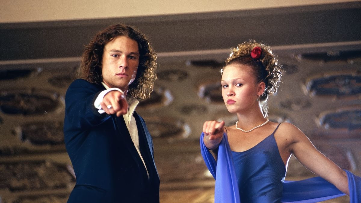 Heath Ledger and Julia Stiles in 10 Things I Hate About You