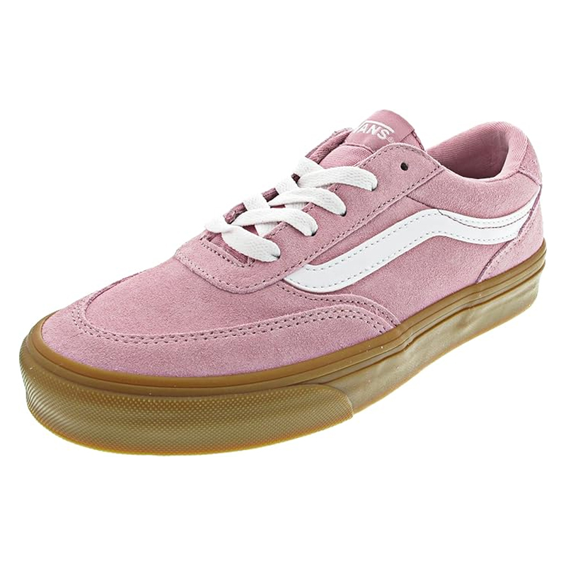 Pink suede Vans Brooklyn trainers