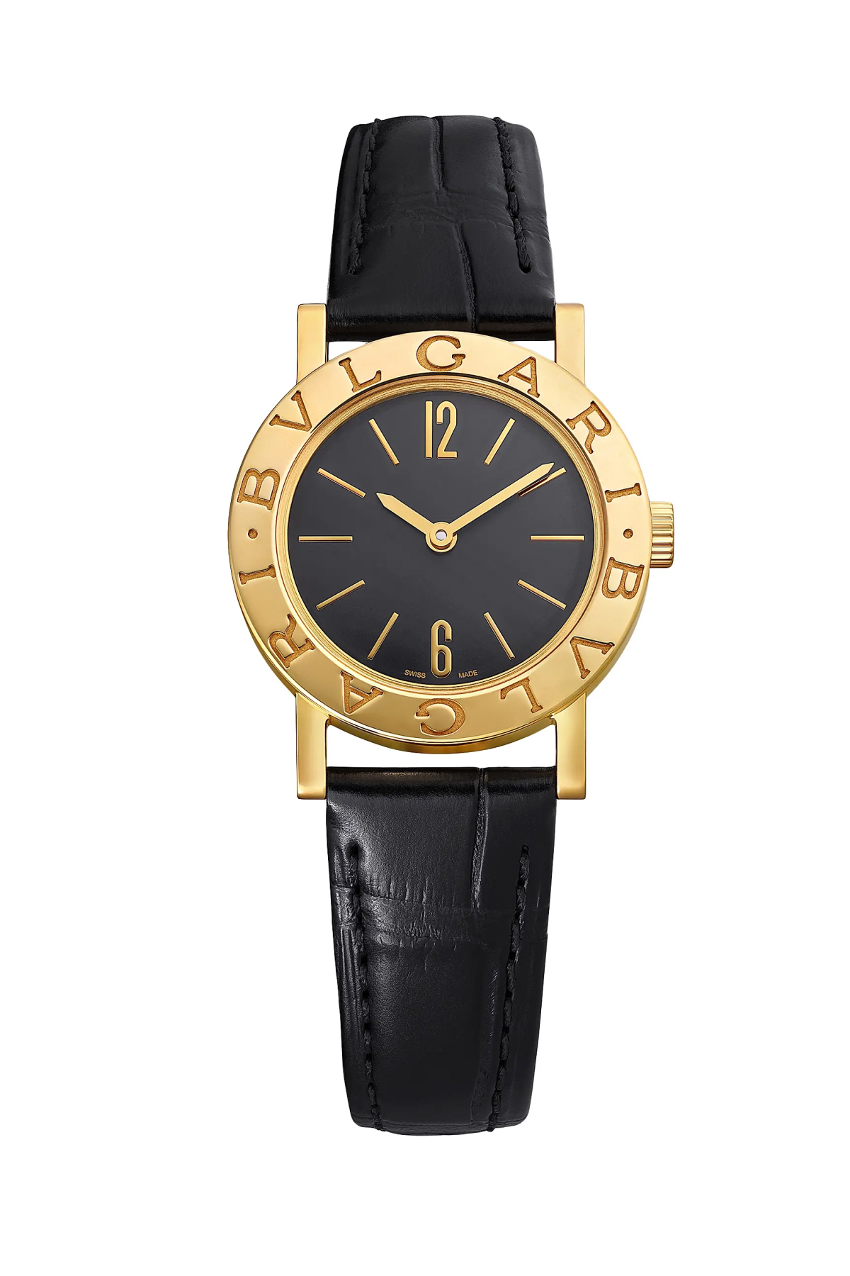 BVLGARI 18K Yellow Gold & Leather Strap Watch/26MM