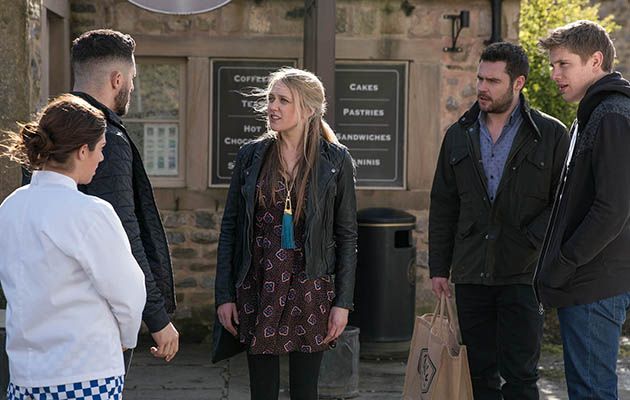 Victoria Barton, Ross Barton, Rebecca White, Aaron Dingle, Robert Sugden