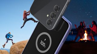 Samsung Galaxy A54 ad with climbers